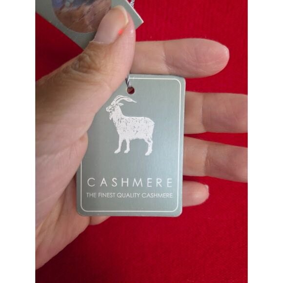 NWT In Cashmere Women Red 100% Cashmere Tunic Cardigan/Sweater size Large/XL - Picture 6 of 9